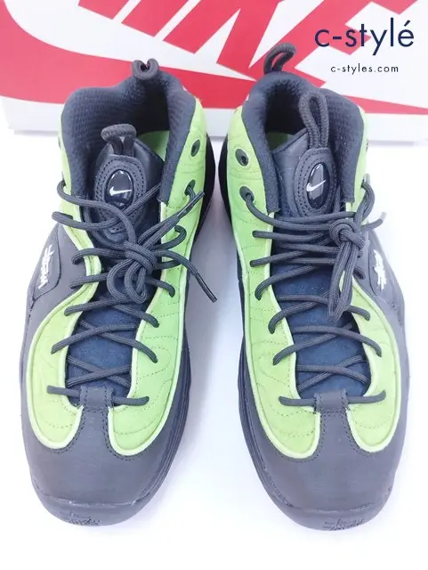 NIKE×STUSSY スニーカー 27cm ブラック×グリーン AIR PENNY II SP DX6933-300