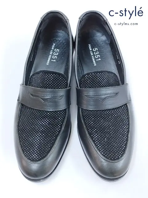 5351 POUR LES HOMMES 5351プールオム ローファー 42 ブラック 02380062203