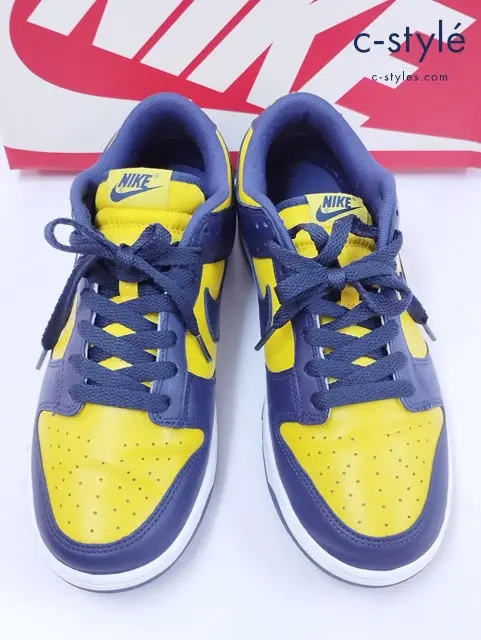 NIKE ナイキ スニーカー 27cm ネイビー×イエロー DUNK LOW RETRO DD1391-700