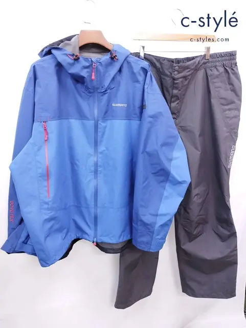 SHIMANO シマノ レインスーツ 4XL ブルー×グレー GORE-TEX アドバンスレインスーツ 雨具 セットアップ