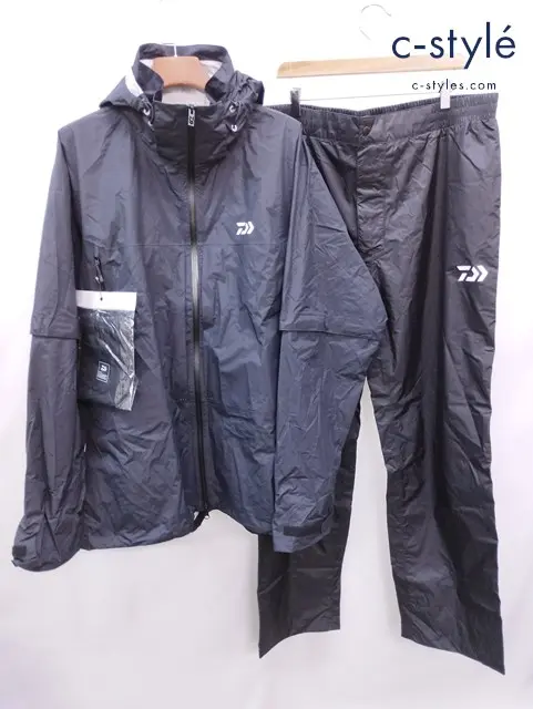 DAIWA レインジャケット レインパンツ 4XL ブラック レインマックス デタッチャブル 雨具 DR-3021 DR-3621