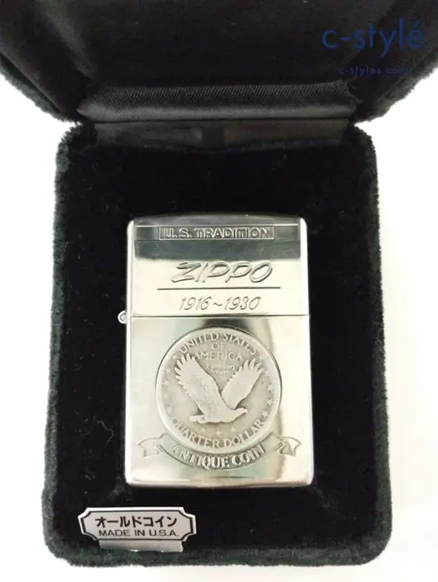 ZIPPO ジッポー オイルライター U.S. TRADITIONAL COIN クオーターダラー コイン貼り シルバー ’94