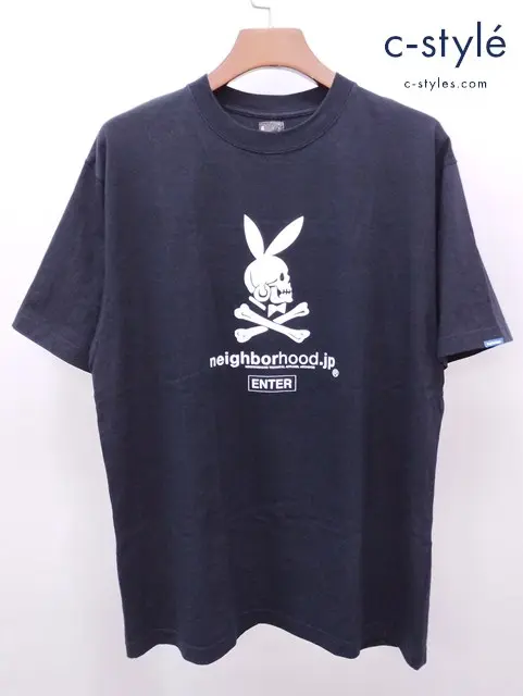 NEIGHBORHOOD ネイバーフッド Tシャツ 4 ブラック プリント スカルバニー