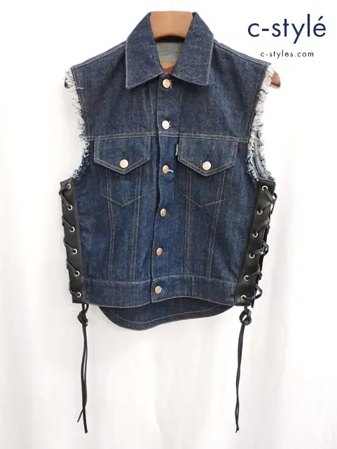 KADOYA カドヤ デニムベスト M インディゴ BIKER DENIM VEST3 6571