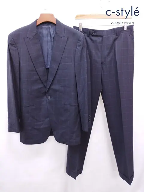 Ermenegildo Zegna エルメネジルドゼニア スーツ B98 W81 ブラック系 1B チェック柄 セットアップ