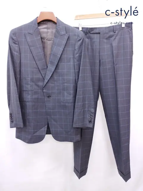 Ermenegildo Zegna エルメネジルドゼニア スーツ B98 W81 グレー系 1B チェック柄 セットアップ