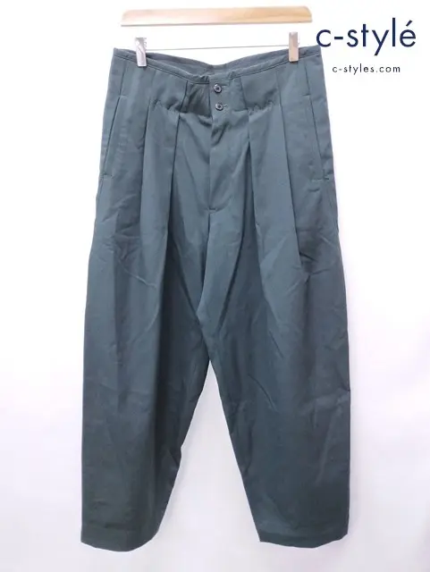 is-ness イズネス パンツ M グリーン WOOL PHOENIXX TROUSERS 1004AWPT02 日本製