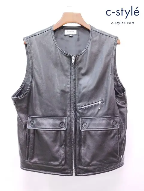 KADOYA カドヤ レザーベスト 3L ブラック LNX0521 091