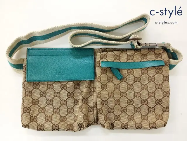 GUCCI グッチ GGキャンバス ボディバッグ ベージュ系 28566 002058 ウエストバッグ