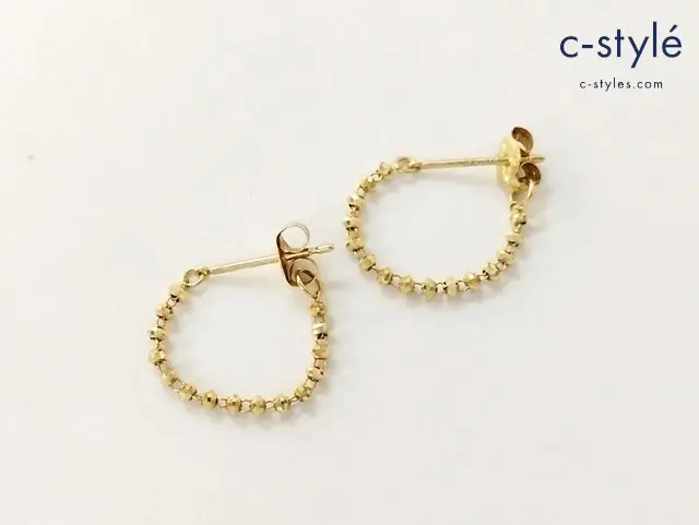 ete エテ ピアス ゴールド 両耳 K18 約0.58g