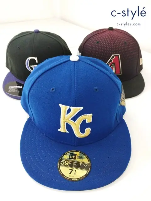 NEW ERA ニューエラ キャップ 7・1/4 57.7cm 59FIFTY MLB カンザスシティロイヤルズ 他 計3点