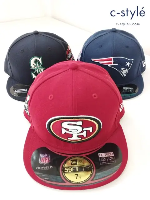 NEW ERA ニューエラ キャップ 7・1/4 57.7cm 59FIFTY MLB NFL シアトルマリナーズ 他 計3点