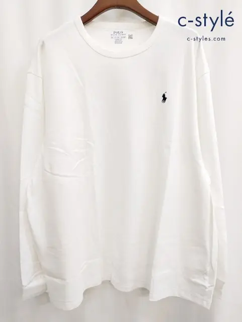 POLO RALPH LAUREN ポロラルフローレン 長袖Tシャツ XXL ホワイト 綿100％