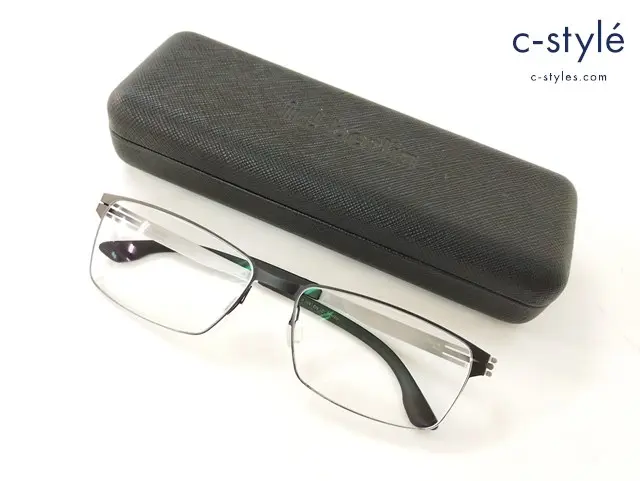 ic!berlin アイシーベルリン メガネ 57□17-145 ブラック系 Toru N. Black L7J1RJR3 度入り