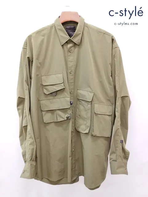 DAIWA ダイワ シャツ L カーキ PIER39 Mulch Pocket Easy Shirts BE-85020 フィッシングウェア