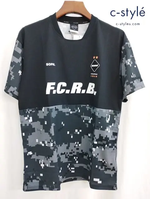 F.C.Real Bristol エフシーレアルブリストル 半袖シャツ L ブラック ロゴ FCRB-192033