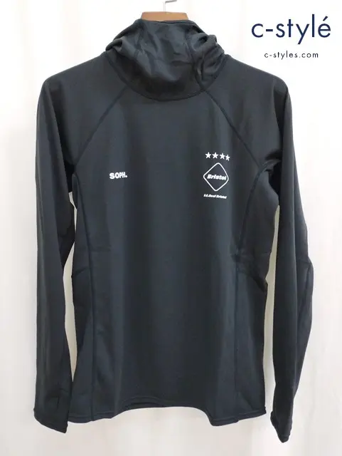 F.C.Real Bristol エフシーレアルブリストル フーディ L ブラック UNDER LAYER HOODY FCRB-189015
