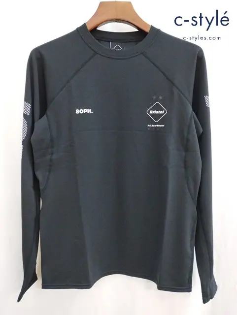F.C.Real Bristol エフシーレアルブリストル 長袖 Tシャツ L ブラック FCRB-192019 ポリエステル100%
