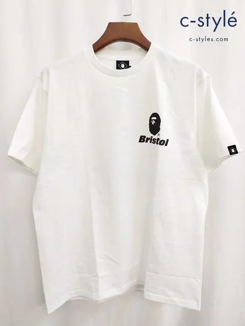 A BATHING APE×F.C.Real Bristol アベイシングエイプ×エフシーレアルブリストル Tシャツ L ホワイト