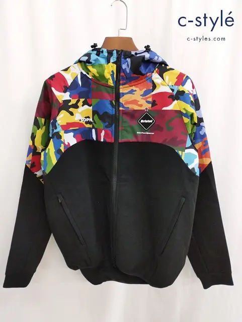 F.C.Real Bristol エフシーレアルブリストル ジャケット M ブラック×マルチカラー 迷彩 FCRB-180025