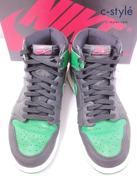 NIKE ナイキ スニーカー 27.5cm グリーン×ブラック AIR JORDAN 1 RETRO HIGH OG 555088-030