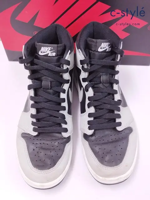 NIKE ナイキ スニーカー 28cm グレー×ブラック AIR JORDAN 1 RETRO HIGH OG 555088-035