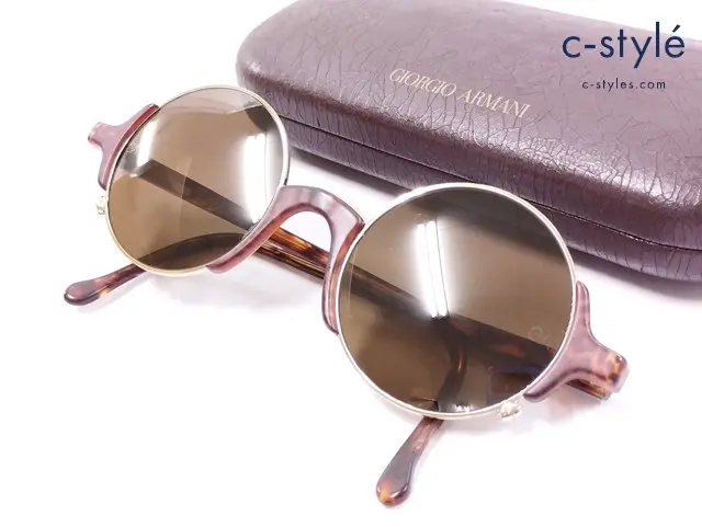 GIORGIO ARMANI ジョルジオアルマーニ サングラス 46□21 140 ブラウン系 イタリア製
