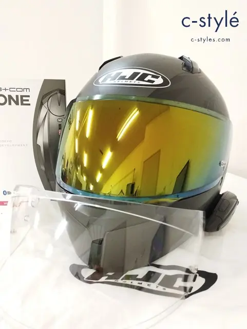 RS TAICHI アールエスタイチ ヘルメット L 58-59cm ブラック HJC C10 B+COM ONE インカム付