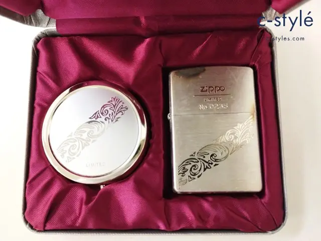 ZIPPO ジッポー オイルライター LIMITED EDITION 唐草 限定銀両面 灰皿セット ’98