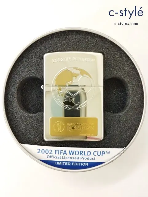 ZIPPO ジッポー オイルライター 2002 FIFA WORLD CUP KOREA JAPAN LIMITED EDITION シルバー ’01