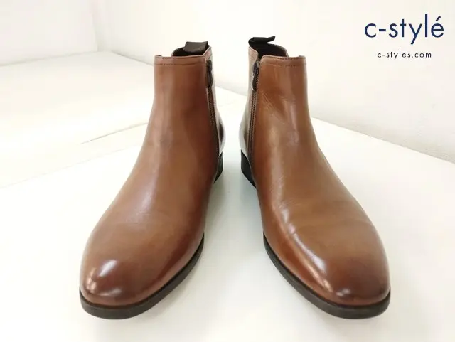 Clarks クラークス ダブルサイドジップブーツ 26.5cm ブラウン 261109257