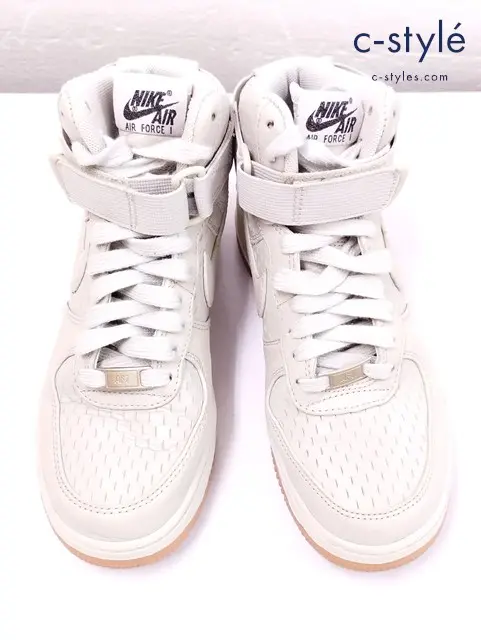 NIKE ナイキ スニーカー 23.5cm グレー ir Force 1 High Premium Light Bone Gum 654440-005 レディース