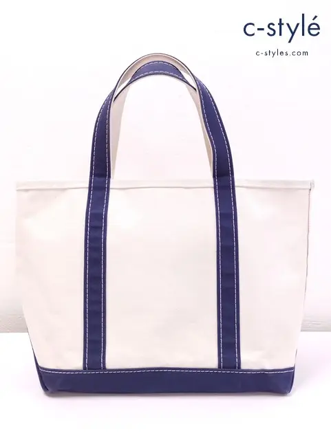 L.L.Bean エルエルビーン トートバッグ クリーム×ネイビー 112636 USA製