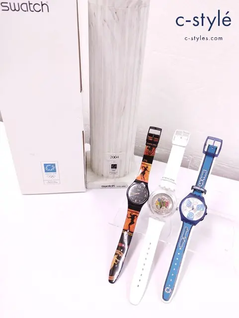 swatch スウォッチ 腕時計 ATHENE OLIMPIC 2004 GZS37 クォーツ 3本セット