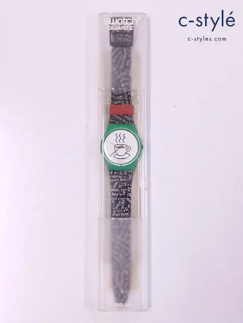 swatch スウォッチ 腕時計 CAPPUCCINO ブラック×ホワイト GG121 クォーツ