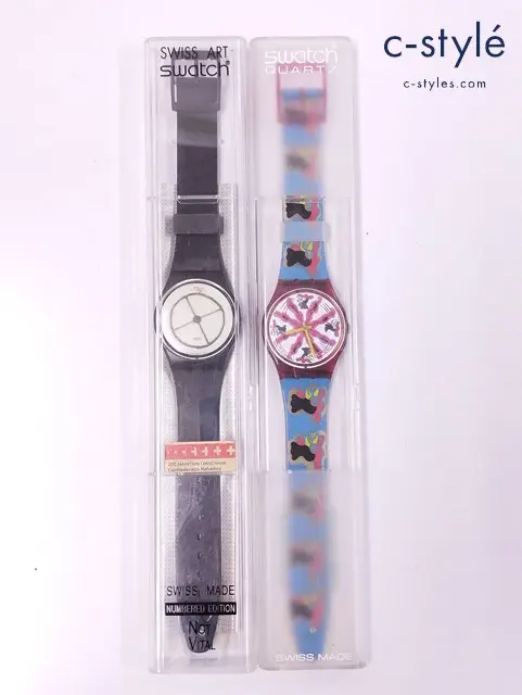 swatch スウォッチ 腕時計 Chicchirichi マルチカラー Wheel Animal ホワイト×ブラック クォーツ