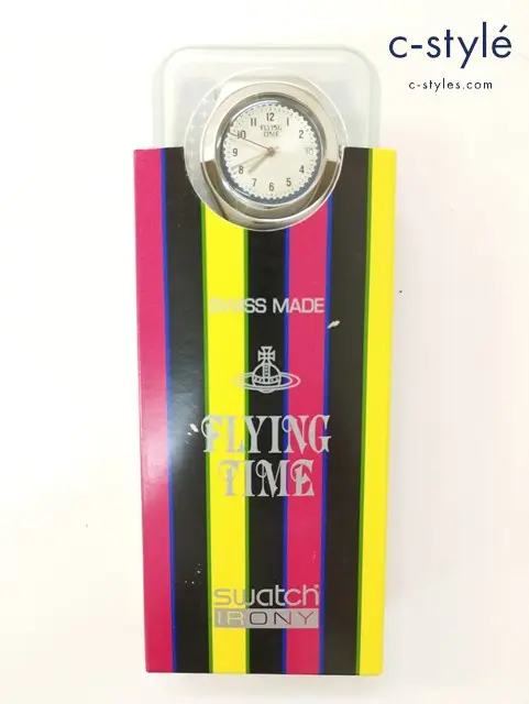 swatch×Vivienne Westwood 腕時計 ブルー×ホワイト FLYING TIME YLS415P クォーツ