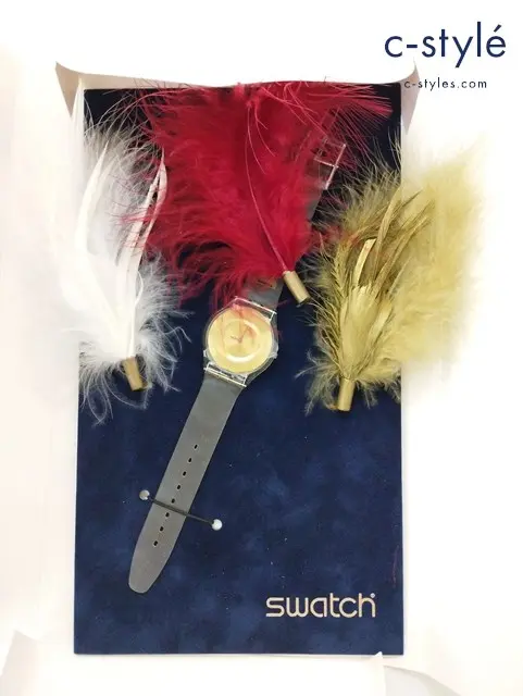 swatch スウォッチ 腕時計 クリア×ゴールド クオーツ
