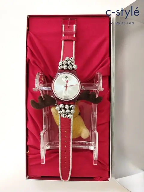 swatch スウォッチ 腕時計 Jingle Jangle レッド×シルバー GZ408 クオーツ