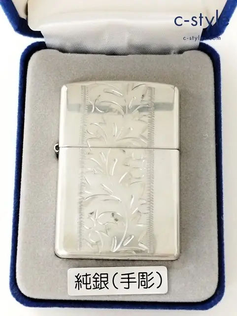 ZIPPO ジッポー オイルライター STERLING SILVER アラベスク 2面手彫 唐草 シルバー ’02 Arabesque 純銀