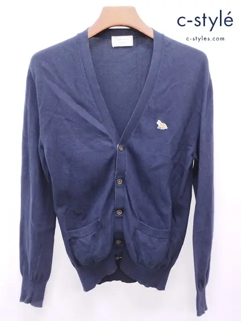 MAISON KITSUNE メゾンキツネ カーディガン M ネイビー 綿100％ イタリア製 レディース