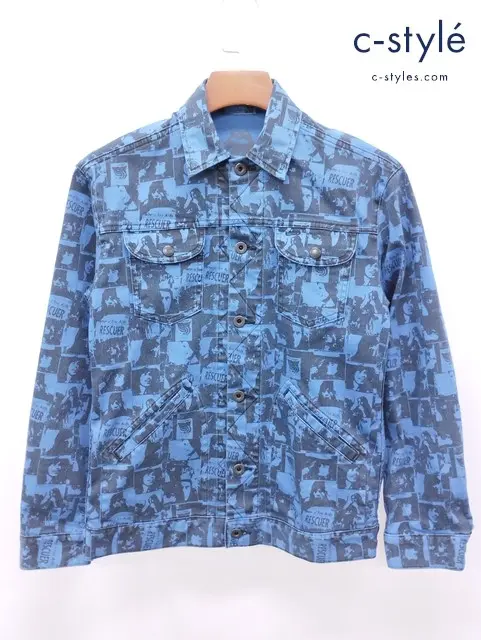 HYSTERICS×ROLLING STONES ジャケット M ブルー系 総柄 0541AB01 レディース