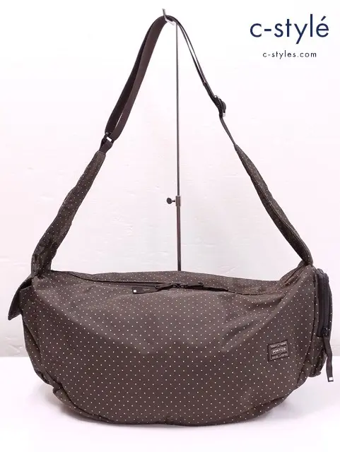 HEAD PORTER ヘッドポーター ショルダーバッグ ブラウン ドット柄 吉田カバン
