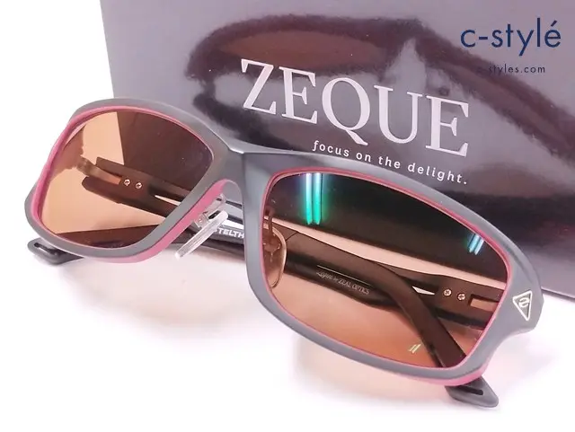 ZEQUE ゼクー サングラス ブラック×レッド STELTH F-1891