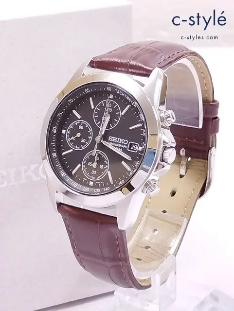 SEIKO セイコー 腕時計 ブラウン×ブラック 7T92-0CW0 クロノグラフ クォーツ