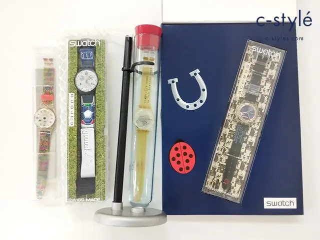swatch スウォッチ 腕時計 クオーツ Goooal Brazil SCZ401 Imagine Love GK290 他 計4点