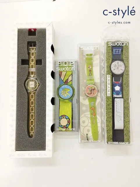 swatch スウォッチ 腕時計 クオーツ The Club Wristory Surprise GK279 Y2K ‘REBUS PWN113 他 計4点