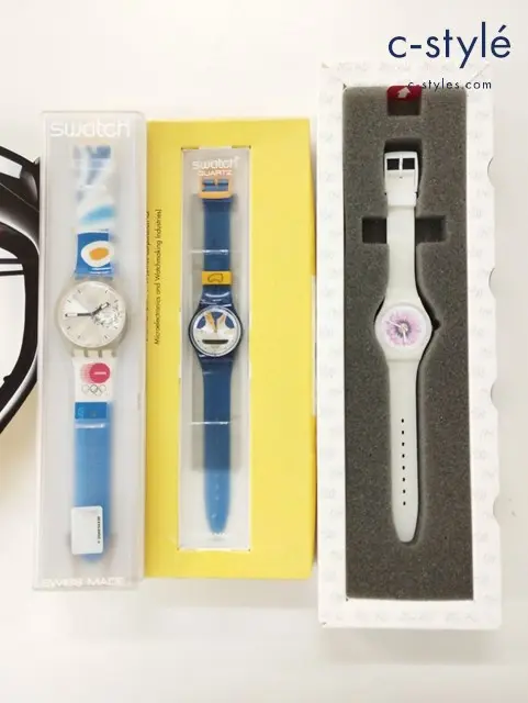 swatch スウォッチ 腕時計 クオーツ Smart Yellow Car Special The Club Wristory Surprise 他 計3点