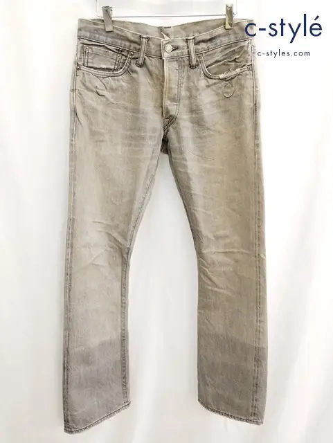 RRL ダブルアールエル デニムパンツ 30 ライトグレー系 ボタンフライ 綿100% USA製