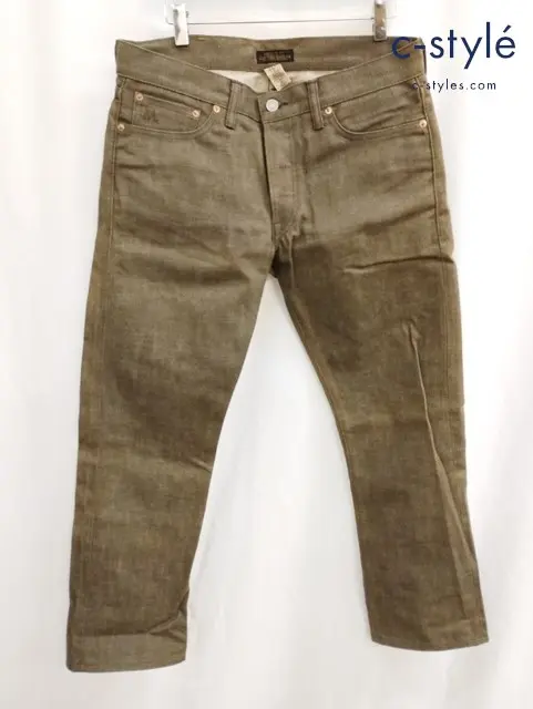 RRL ダブルアールエル パンツ 30 ブラウン系 ボタンフライ 綿100% USA製